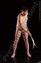 Nude Fighting with spear Man White Standing poses - ALL Chubby Short Grey Standing poses - simple Standard Photoshoot Realistic